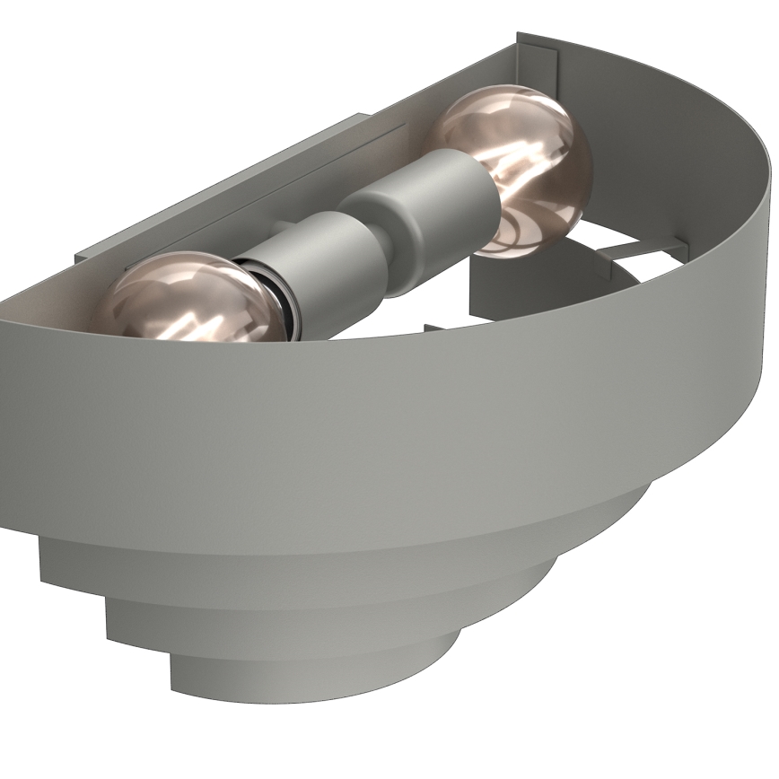 Nástenné svietidlo RINGS 2xE27/15W/230V šedá