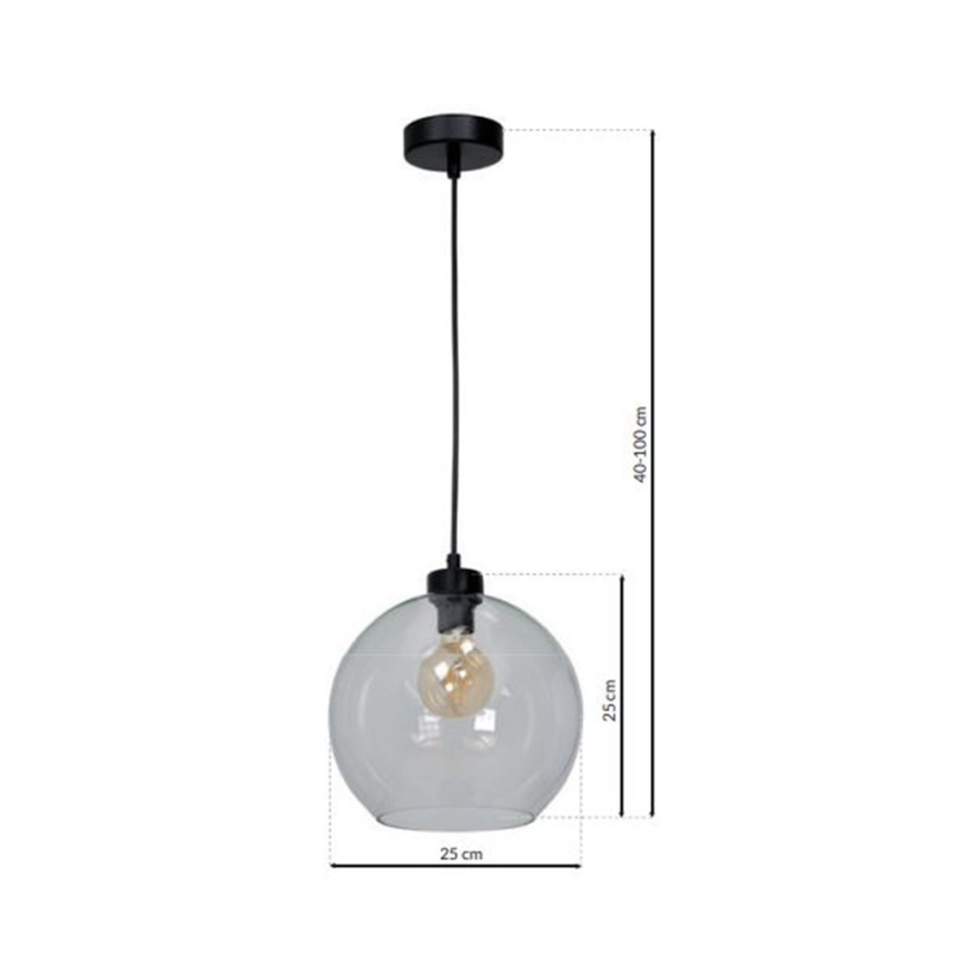 Nástenné svietidlo SANTIAGO 1xE27/60W/230V číra