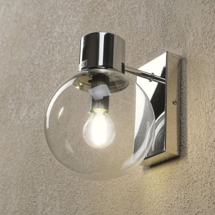 Nástenné svietidlo SFERIO 1xE14/5W/230V lesklý chróm/priehľadné