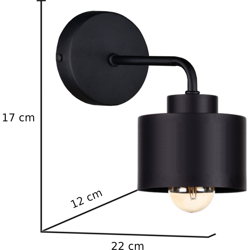 Nástenné svietidlo SIMPLY BLACK 1xE27/60W/230V
