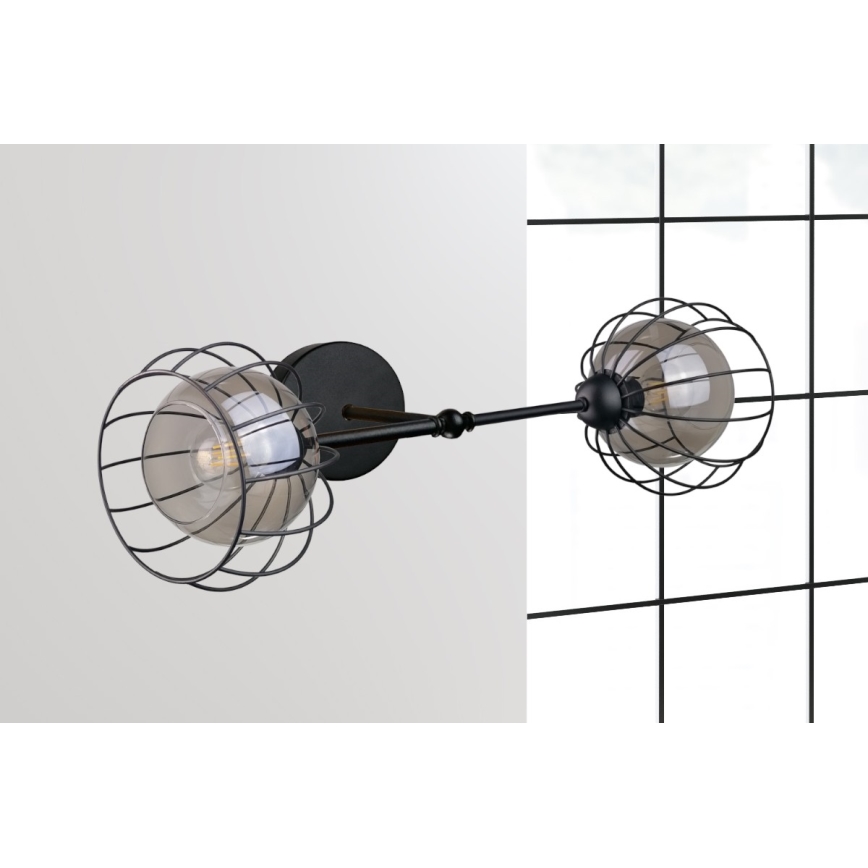Nástenné svietidlo SOLO BLACK 2xE27/60W/230V
