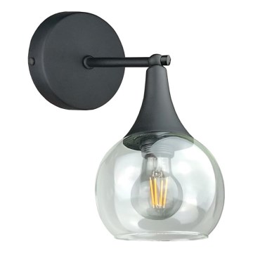 Nástenné svietidlo STAR 1xE27/60W/230V čierna/číra