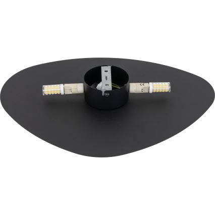 Nástenné svietidlo STONE 2xG9/8W/230V 30x39 cm čierna