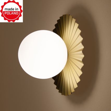 Nástenné svietidlo SUNPLISS 1xG9/10W/230V, priemer 20 cm, zlaté/krémové