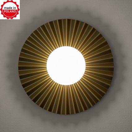 Nástenné svietidlo SUNPLISS 1xG9/10W/230V priemer 30 cm zlatá/krémová
