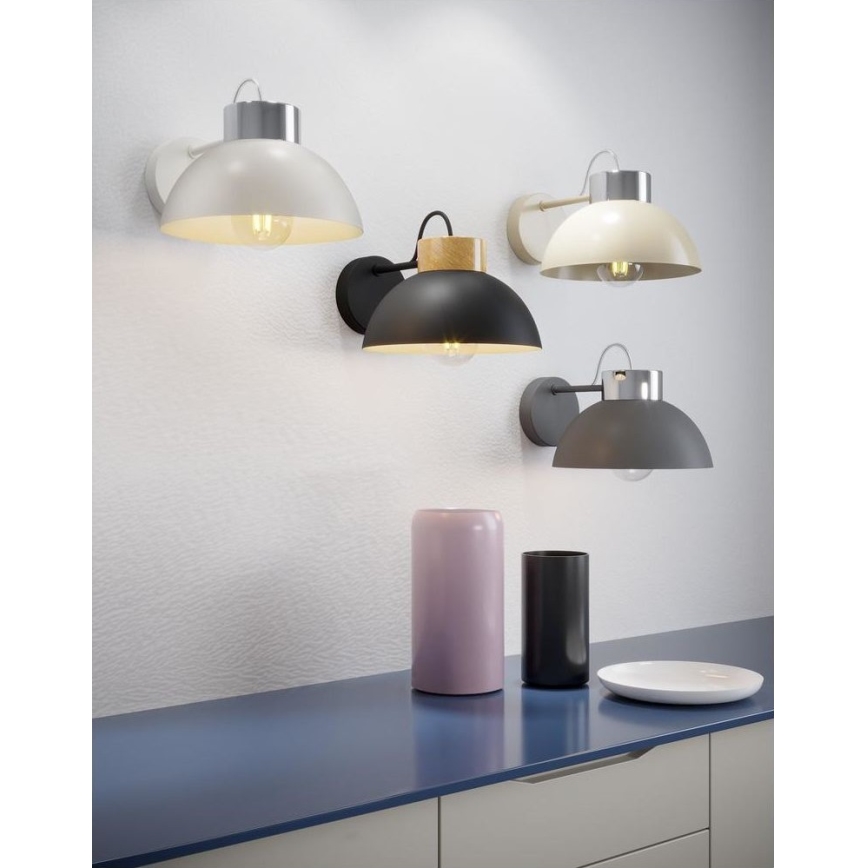 Nástenné svietidlo TEDI 1xE27/60W/230V biela/lesklý chróm
