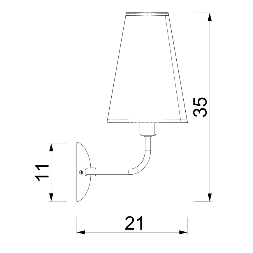Nástenné svietidlo TORTOLA 2xE14/15W/230V hnedé/krémové