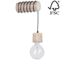 Nástenné svietidlo TRABO 1xE27/60W/230V borovica – FSC certifikované