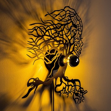 Nástenné svietidlo TREE WOMAN 1xE27/40W/230V čierne