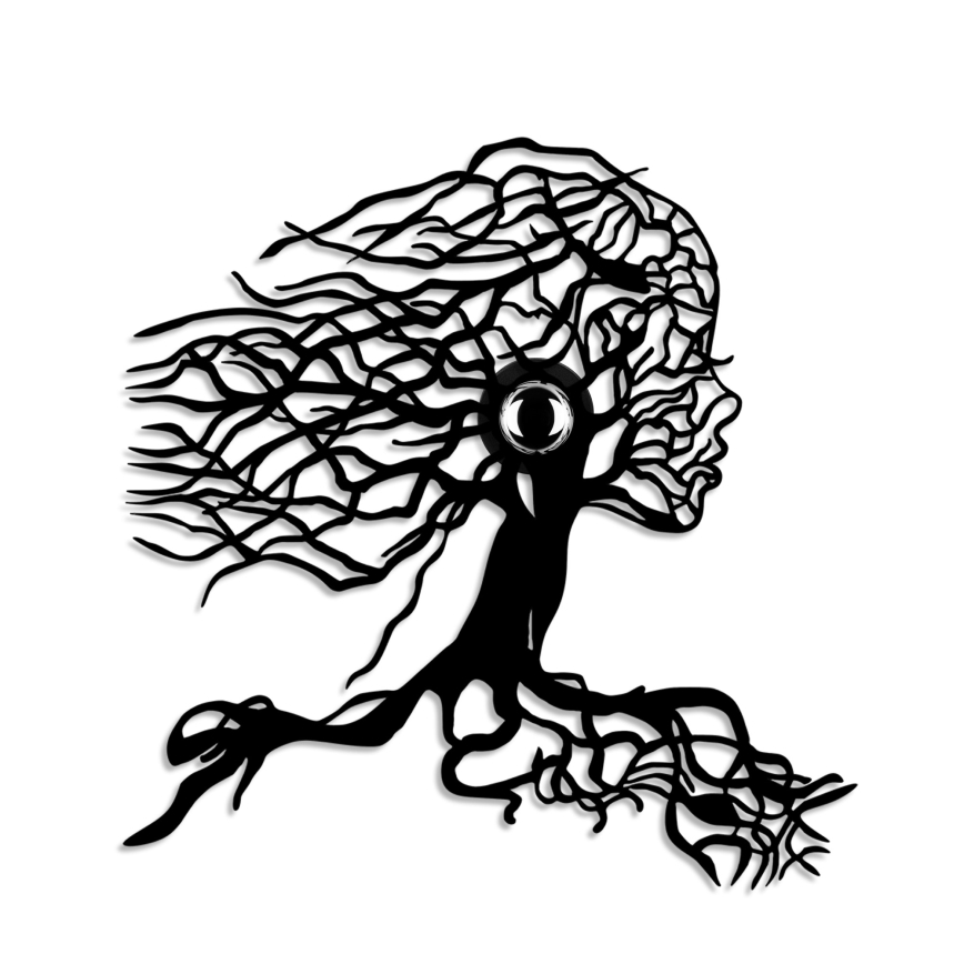 Nástenné svietidlo TREE WOMAN 1xE27/40W/230V čierne
