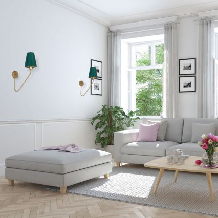 Nástenné svietidlo VICTORIA 1xE27/60W/230V zelená 