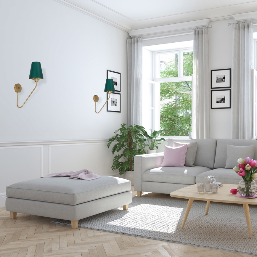 Nástenné svietidlo VICTORIA 1xE27/60W/230V zelená 