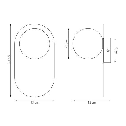 Nástenné svietidlo VIVA 1xG9/8W/230V biele
