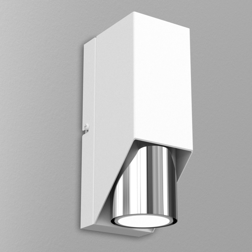 Nástenné svietidlo WALL 1xGU10/8W/230V biela/lesklý chróm