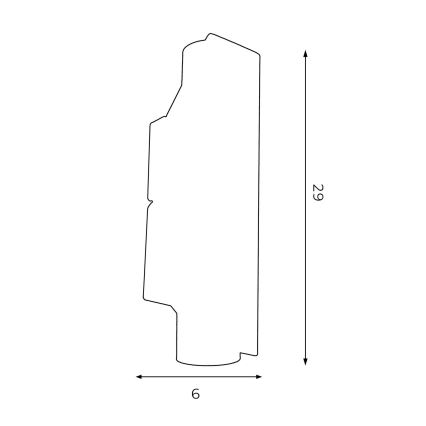 Nástenné svietidlo WALL 2xGU10/8W/230V biela/mosadz