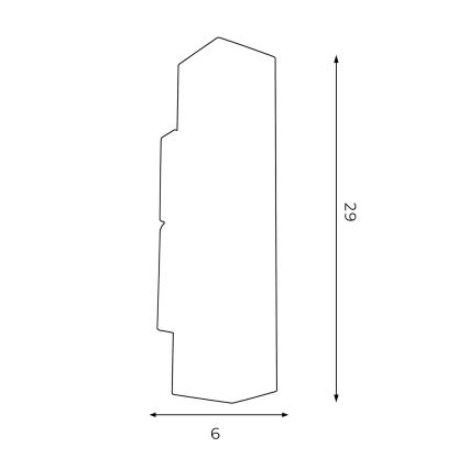 Nástenné svietidlo WALL 2xGU10/8W/230V čierna