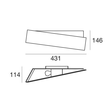 Nástenné svietidlo ZIG ZAG 1xE27/57W/240V