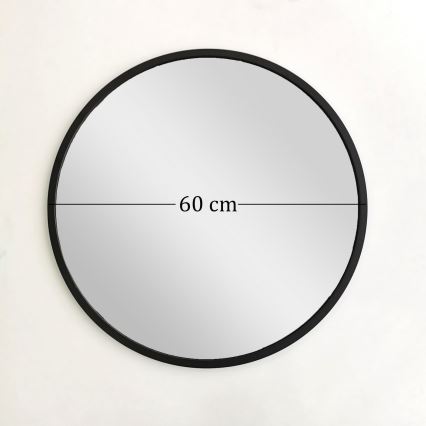 Nástenné zrkadlo  AYNA 60 cm čierna