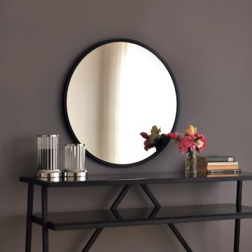 Nástenné zrkadlo  AYNA 60 cm čierna