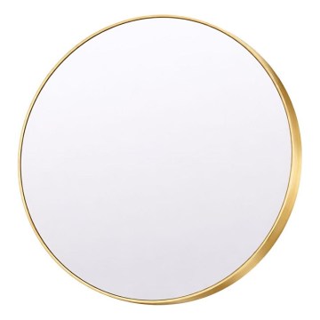 Nástenné zrkadlo CHICAGO, priemer 40 cm, zlaté