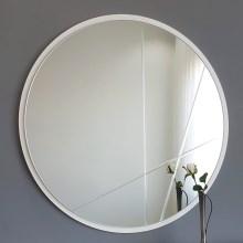 Nástenné zrkadlo pr. 60 cm strieborná