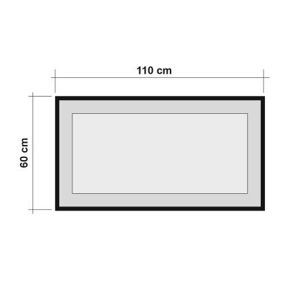 Nástenné zrkadlo QUANTUM 60x110 cm hnedá/čierna