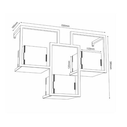 Nástenný kvetináč 38x53 cm