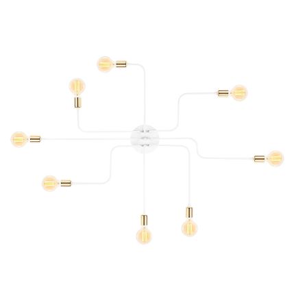 Nástenný luster TRUVA 8xE27/40W/230V biela/zlatá