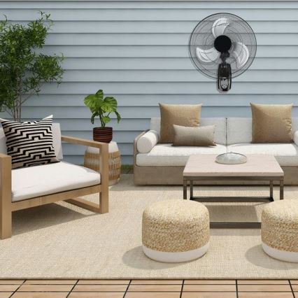 Nástenný ventilátor 90W/230V priemer 50 cm čierny