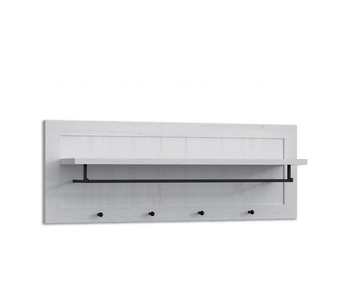 Konsimo Sp. z o.o. Sp. k. Nástenný vešiak LEMAS 40x109 cm biela 10452.21.100