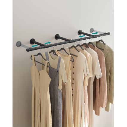 Nástenný vešiak na ramienka LINEA čierny