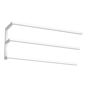 Nástenný vešiak na uteráky 25x60 cm biela