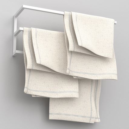 Nástenný vešiak na uteráky 25x60 cm biela