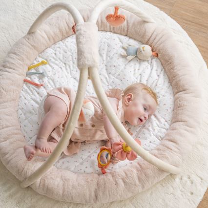 Nattou - Detská hracia deka s hrazdičkou MILA, ZOE & LANA béžová