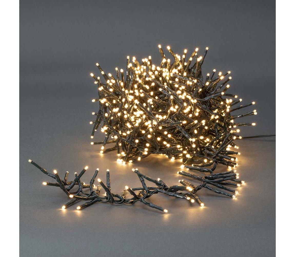CLCS768 - vonkajší LED svetelný reťazec 768×LED / 7 režimov, 8,6 m, IP44, teplá biela CLCS768