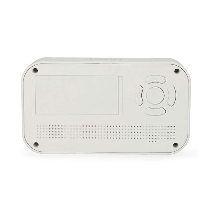 Digitálne hodiny s budíkom, teplomerom a vlhkomerom 2xAA biela