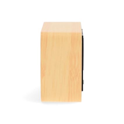 Digitálny budík s LED displejom a teplomerom 5V/3xAAA drevo