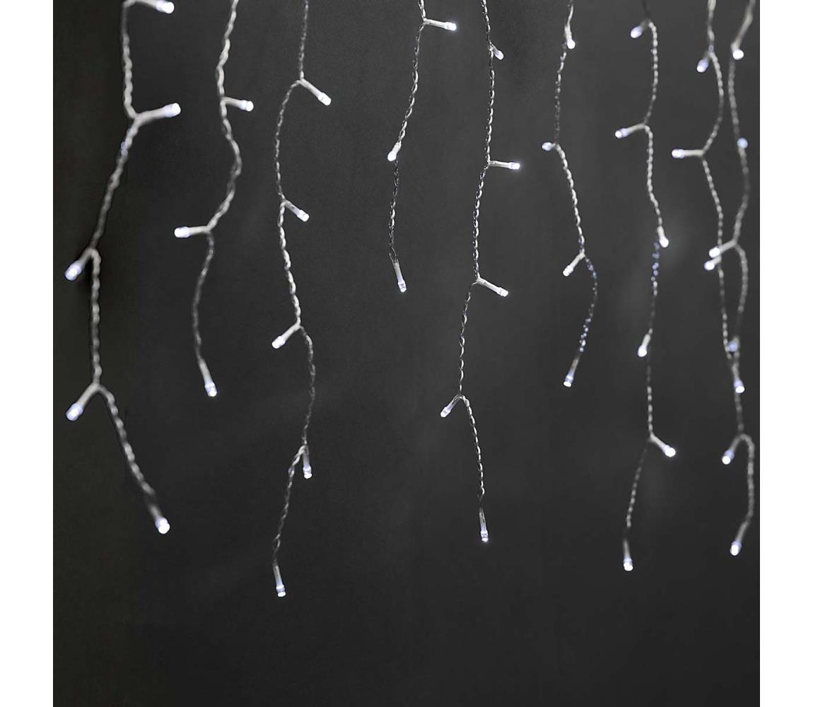 CLLC360C - LED Vianočný záves 360xLED/7 funkcií 14m IP44 studená biela