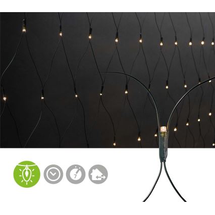 LED vonkajší záves 160xLED/7 režimov 5m IP44 teplá biela