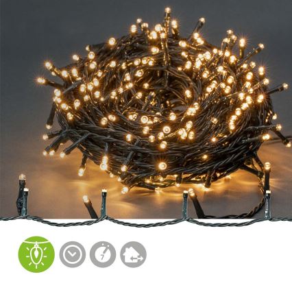 LED Vonkajší vianočný reťaz 720xLED/7 funkcií 57m IP44 teplá biela