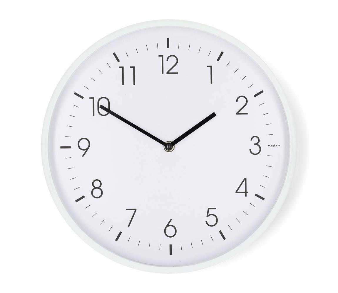 CLWA1226WT - Nástenné hodiny, priemer 30,8 cm, 1×AA, biela CLWA1226WT