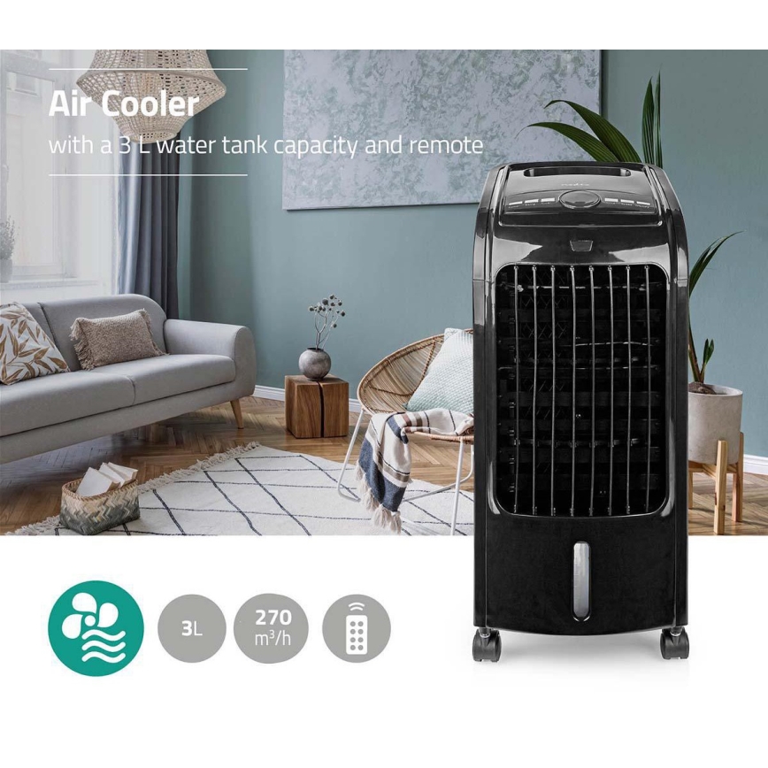 Mobilný ochladzovač vzduchu 3v1 80W/230V biela + diaľkové ovládanie