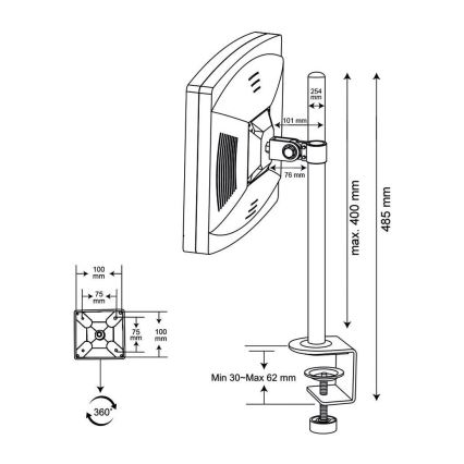 Stojan pre monitor Full Motion 14-24”