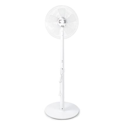 Stojanový ventilátor s teplomerom a LED displejom 45W/230V bílá + diaľkové ovládanie