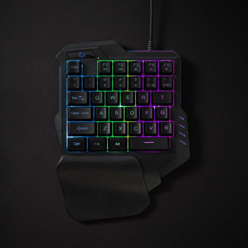 LED RGB Jednoručná herná klávesnica 5V