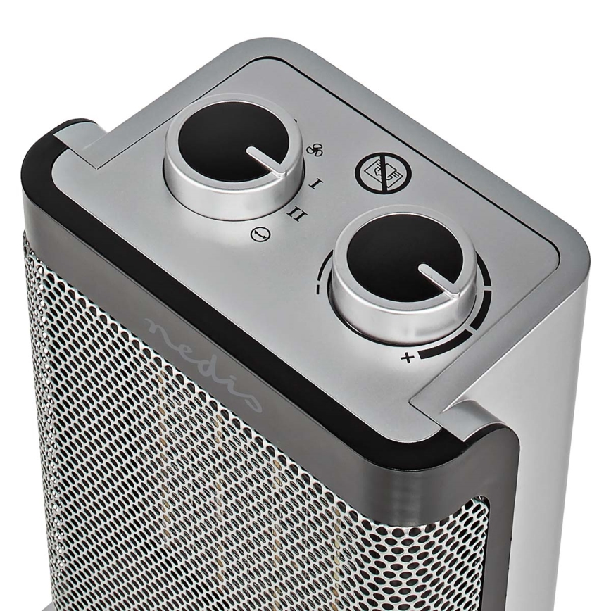 Ventilátor s keramickým vykurovacím telesom 1000/1500W/230V strieborná