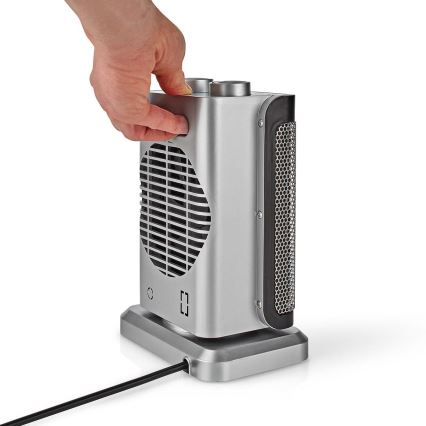 Ventilátor s keramickým vykurovacím telesom 1000/1500W/230V strieborná