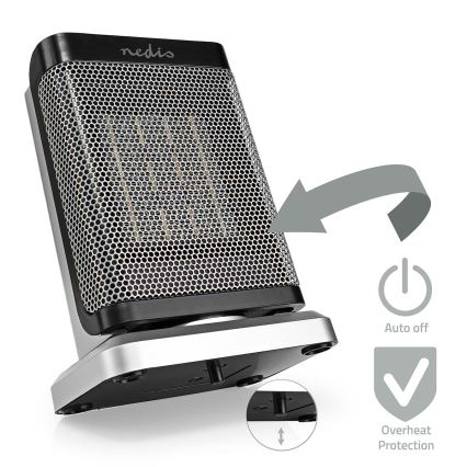 Ventilátor s keramickým vykurovacím telesom 1000/1500W/230V strieborná