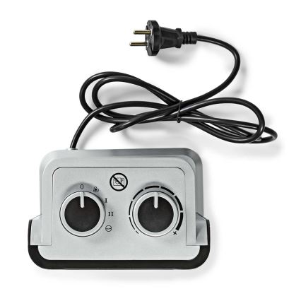 Ventilátor s keramickým vykurovacím telesom 1000/1500W/230V strieborná