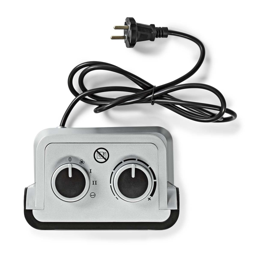 Ventilátor s keramickým vykurovacím telesom 1000/1500W/230V strieborná